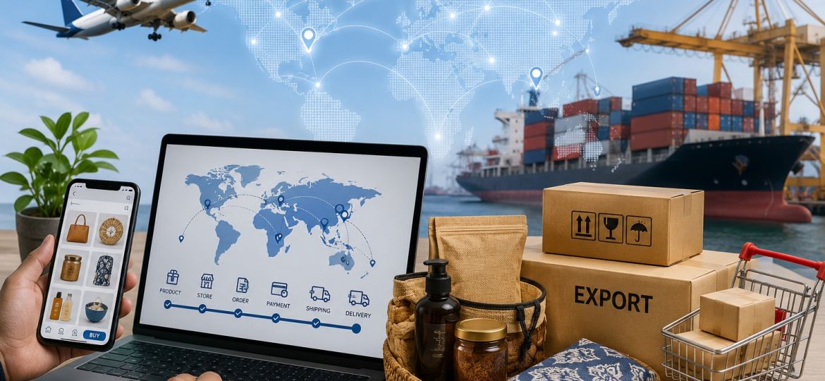 Ekspor berbasis digital membantu meningkatkan daya saing UMKM melalui platform online dan akses pasar global
