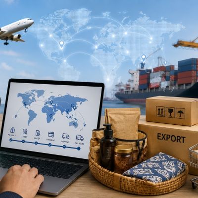 Ekspor berbasis digital membantu meningkatkan daya saing UMKM melalui platform online dan akses pasar global