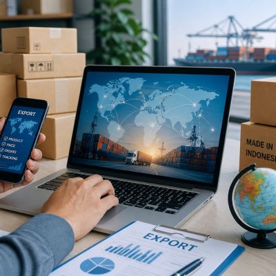 Strategi ekspor produk UMKM menggunakan platform digital untuk menjangkau pasar global