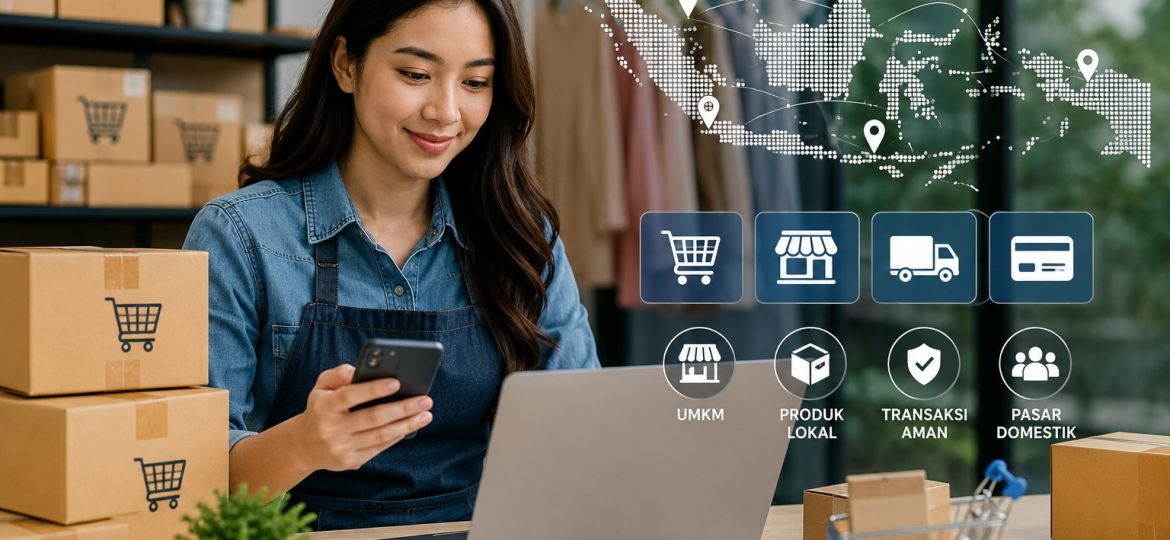 Pelaku UMKM memanfaatkan marketplace nasional untuk memperkuat pasar domestik dan memperluas penjualan produk lokal secara digital