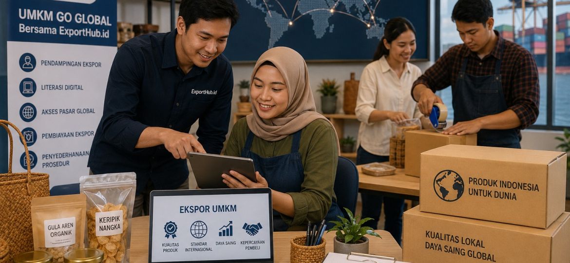 ExportHub.id - Produk UMKM lokal Indonesia bersiap menembus pasar internasional melalui platform ExportHub.id.