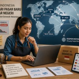 Pelaku UMKM Indonesia memanfaatkan ekspor digital untuk mencari pasar luar negeri saat penjualan domestik melambat