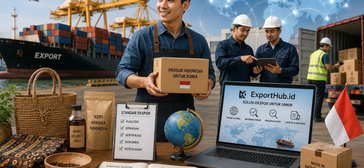 Exporthub.id - Cara Produk Lokal Sukses Ekspor Dunia melalui ExportHub.id