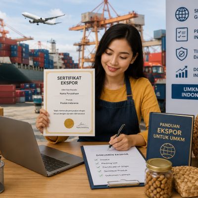 Exporthub.id - Dokumen sertifikasi ekspor sebagai syarat utama UMKM Indonesia untuk menembus pasar internasional secara profesional.